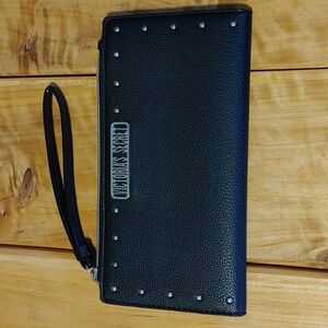 🌻Victoria's Secret Black Studded Wallet Wristlet/Clutch